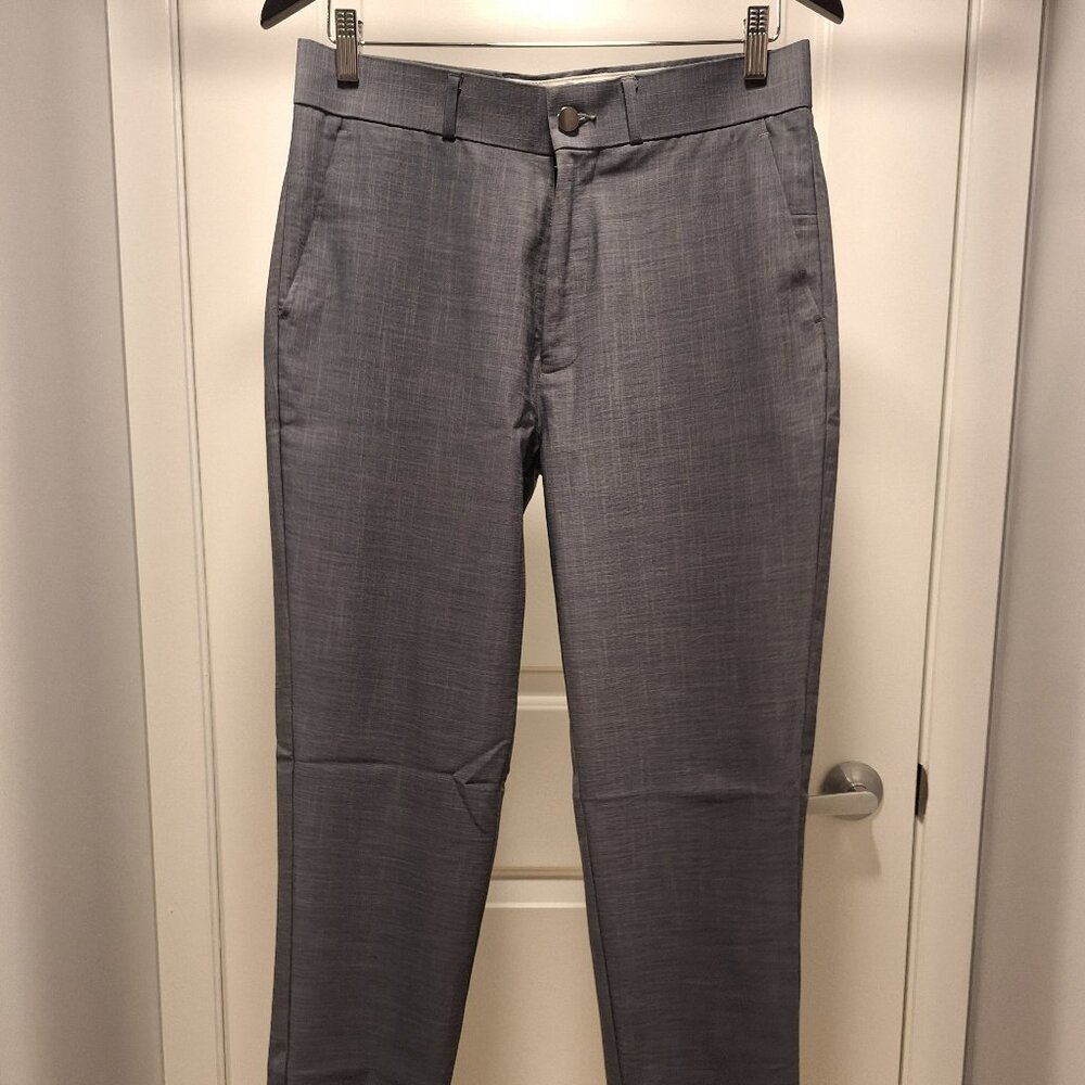 State & Liberty Athletic Fit Suit Pants - Heathered Grey